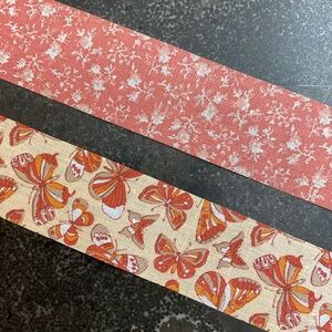 Vintage butterfly floral trim lot - 12 yards - matte crafting ribbon